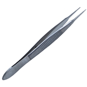 Lester Fixation Forceps, Serrated Handle With Polished Finish, Straight Shafts, Fine 1 X 2 Teeth, And Overall Length Of 3 3/4" (97mm) 